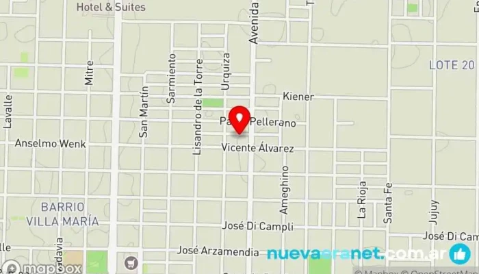 mapa de Dulce Encanto Pastelería en Villa Angela