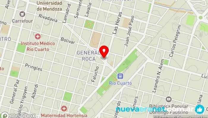 mapa de Dulce Mente Bakery & Coffee Cafetería en Río Cuarto