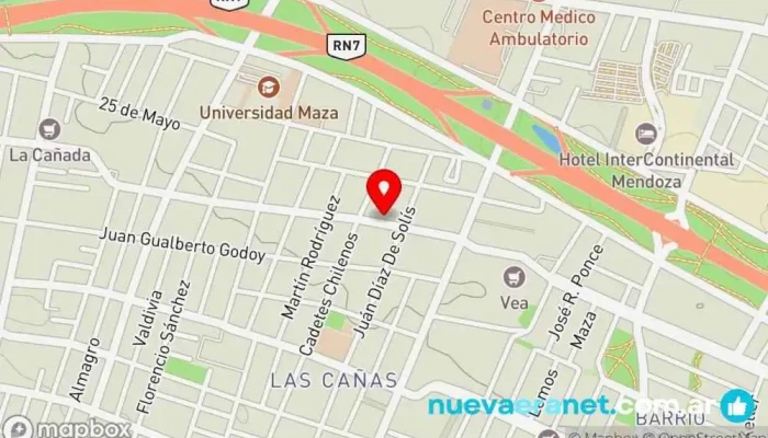 mapa de Dulce paladar Panadería en Guaymallén