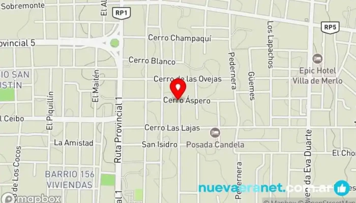 mapa de Duplex Los Nietos. Merlo, San Luis Hotel en Merlo