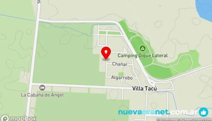 mapa de EL DURMIENTE Cabaña de montaña en Villa Tacú