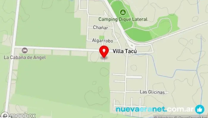 mapa de El Gran Tacú - Cabaña La Soñada  en Villa Tacú
