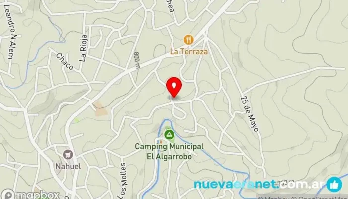 mapa de El mar cercano Casa rural en Agua de Oro