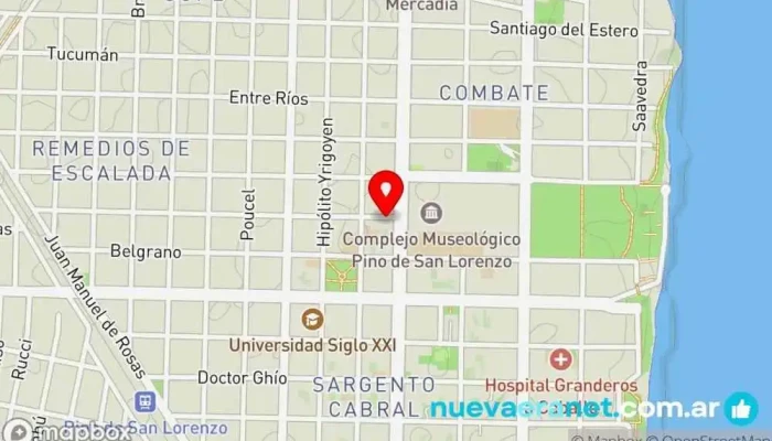 mapa de EL NUEVO REPOSTERO Panadería mayorista, Comercio en San Lorenzo