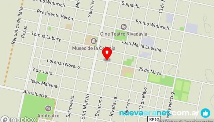 mapa de EL SIRIRI Tienda de artículos de caza y pesca en San Carlos Centro