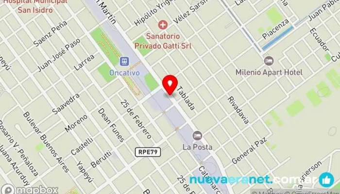 mapa de Emilio J.R. Servato y Cia Rancho ganadero en Oncativo