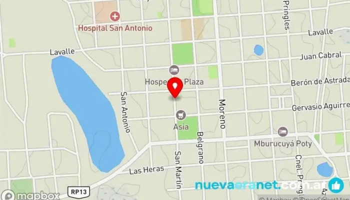 mapa de EndulzArte Mburucuya Cafetería en Mburucuyá