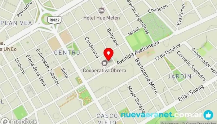 mapa de EXPO-FERIA CAPRICHOS Centro comercial en Zapala