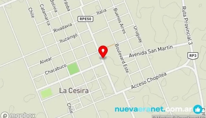mapa de Expo Granja Día del Criador La Cesira Parque infantil en La Cesira