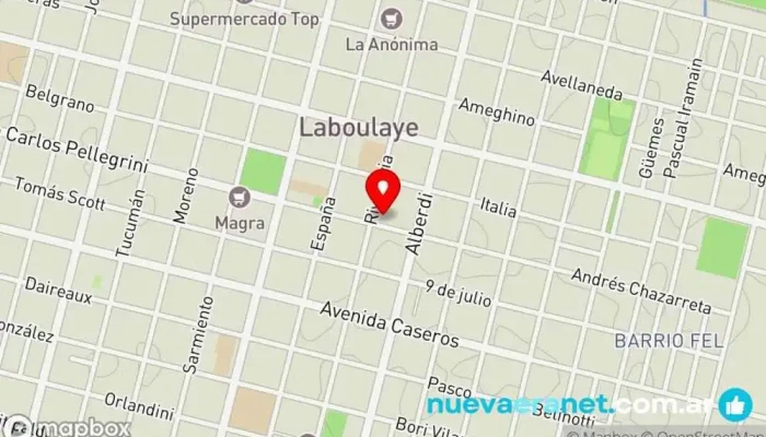 mapa de Fano Chacinados Tienda de alimentación en Laboulaye
