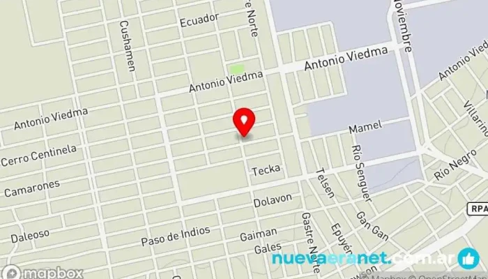 mapa de Feria Del B° Inta Chatarrería en Trelew