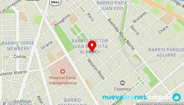 mapa de Fiatc Cacho Giuliano Tienda de repuestos para automóviles en Santiago del Estero