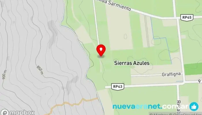 mapa de Finca Sierras Azules Bodega en San Juan