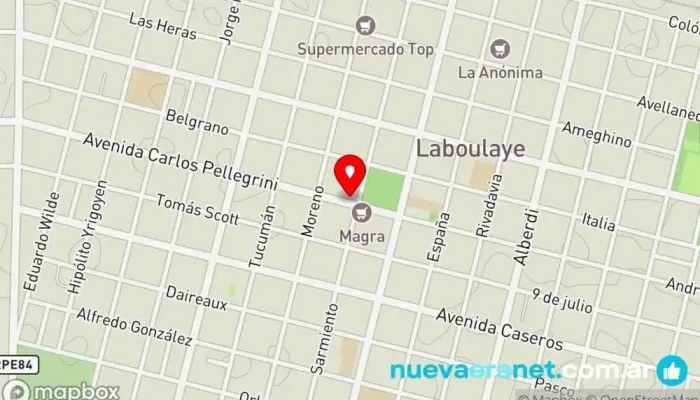 mapa de Florería casa Muñoz Floristería en Laboulaye