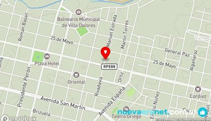 mapa de Franceschini Traslasierra Pastelería en Villa Dolores