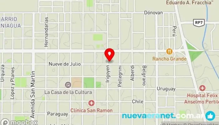 mapa de Galés dulces artesanales Pastelería en Gral. José de San Martín