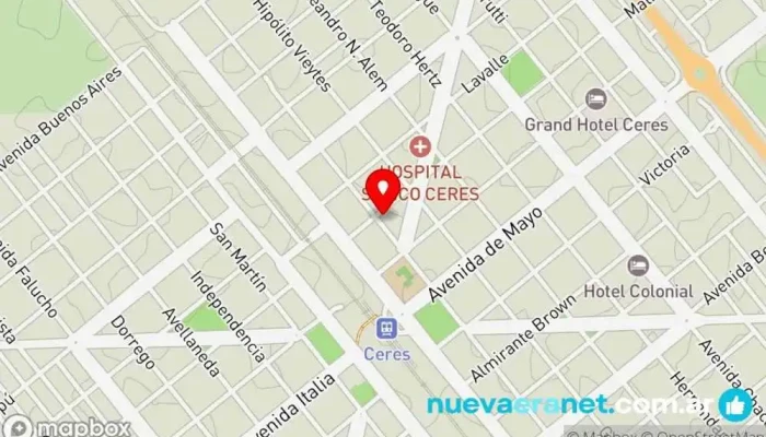 mapa de Ganaderos de Ceres Coop. Ltda. Cooperativa agropecuaria en Ceres