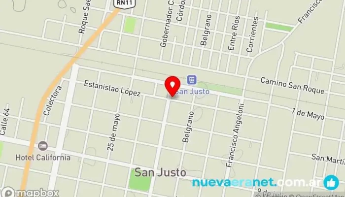mapa de Gimenez Inmobiliaria Agencia inmobiliaria en San Justo