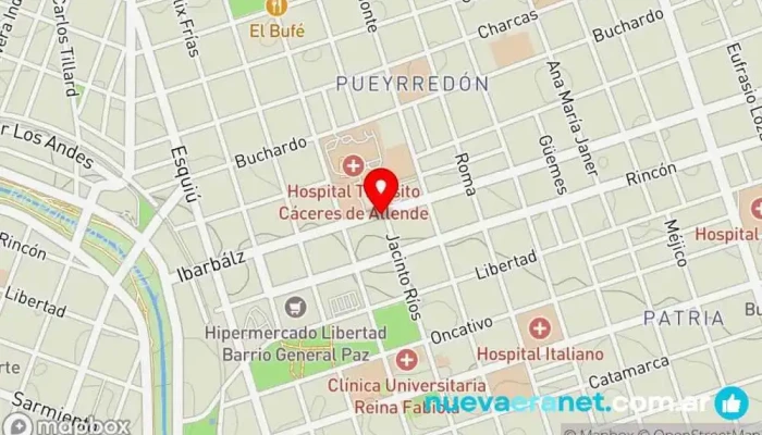 mapa de Gisela Mondino Pasteleria Sin Gluten Pastelería, Panadería en Córdoba