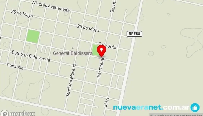 mapa de Gral. Baldissera  en Gral. Baldissera