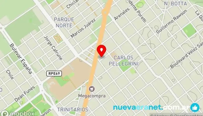 mapa de Grassani y Cía SRL Concesionario de remolques en Villa María