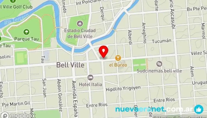 mapa de HD Servicios Inmobiliarios Hector Dalmasso Agencia inmobiliaria, Consultor inmobiliario, Promotora inmobiliaria, Agencia inmobiliaria especializada en alquileres en Bell Ville
