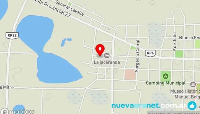 mapa de Hospedaje 