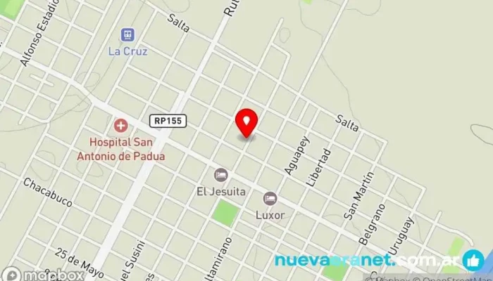 mapa de Hospedaje Elena Alojamiento en interiores en La Cruz