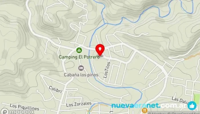 mapa de Hospedaje Mi hogar Hotel en Potrero de los Funes
