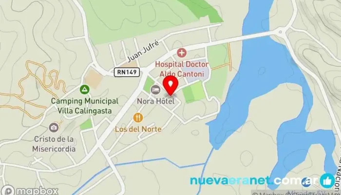 mapa de Hospedaje Salas Alojamiento con servicio en Calingasta