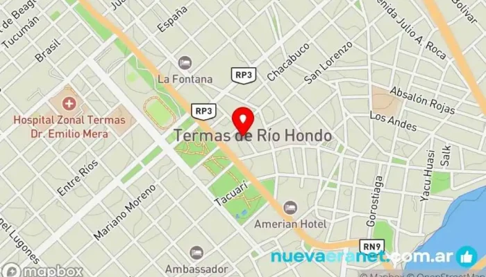 mapa de Hotel Borelli Hotel en Termas de Río Hondo