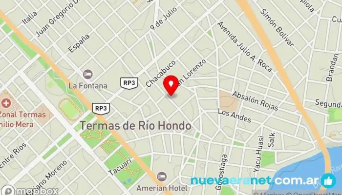 mapa de HOTEL CHARITO Hotel, Agencia de alquiler de autocaravanas en Termas de Río Hondo