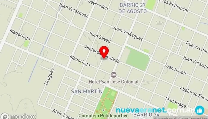 mapa de Hotel Colonial San José Hotel en Santo Tomé