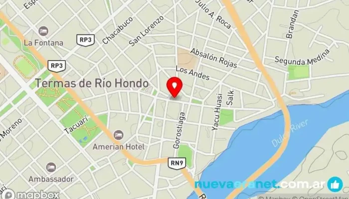 mapa de Hotel Daives Hotel en Termas de Río Hondo