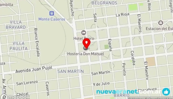 mapa de Hotel Don Manuel Hotel en Monte Caseros