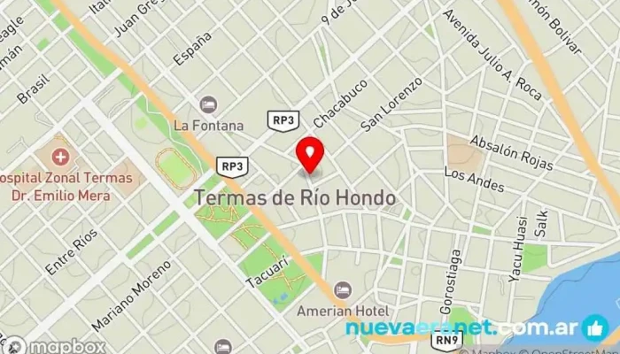 mapa de Hotel Grand Shaday I Hotel en Termas de Río Hondo