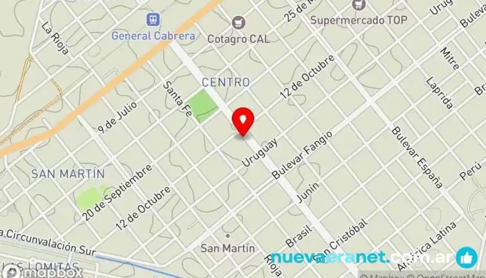 mapa de Hotel Kiri Hotel en Gral. Cabrera
