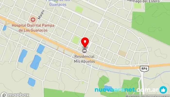 mapa de Hotel Mis Abuelos Restaurante en Pampa de los Guanacos