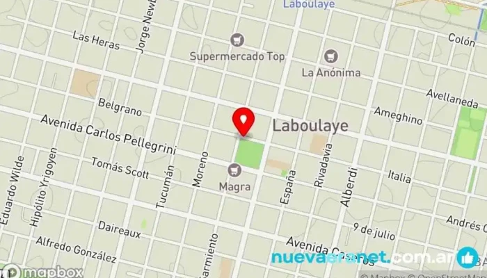 mapa de Hotel Plaza Hotel en Laboulaye