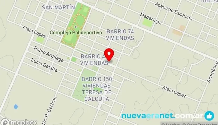mapa de Huellitas N&A Juguetería, Librería, Tienda de regalos, Imprenta en Santo Tomé