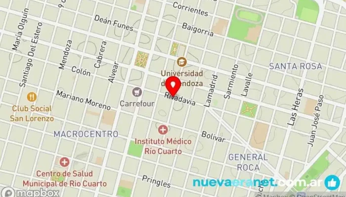 mapa de Imperio de la medialuna Panadería, Tienda de golosinas en Río Cuarto