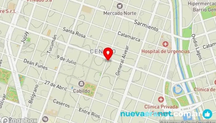 mapa de Inmobiliaria Eduardo Malbran Agentes inmobiliarios en Córdoba