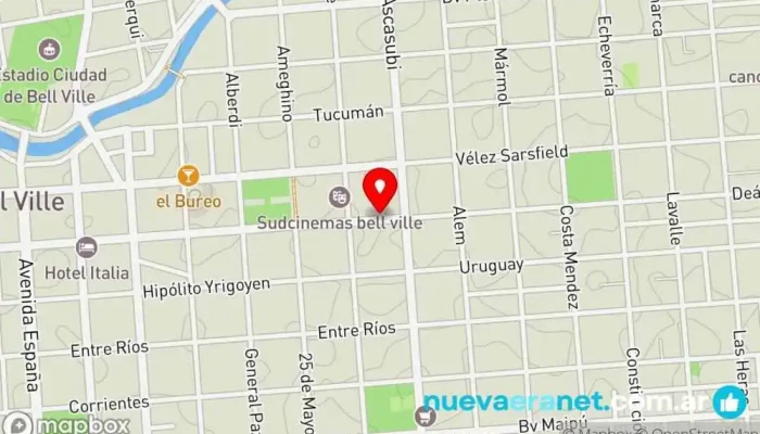 mapa de Inmobiliaria.Pousa Agentes inmobiliarios en Bell Ville