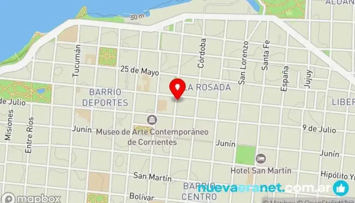 mapa de INSUDENT S.A Tienda de suministros para odontología, Comercio en Corrientes