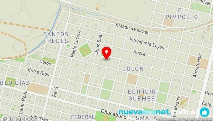 mapa de Isaa Casa de subastas de ganado en Villa Mercedes
