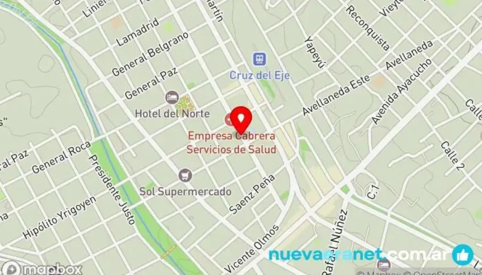 mapa de jjdepuerta bienes raices Agencia inmobiliaria en Cruz del Eje