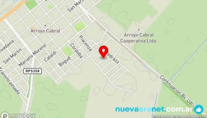mapa de JONYPRO Sociedad de viviendas en Arroyo Cabral