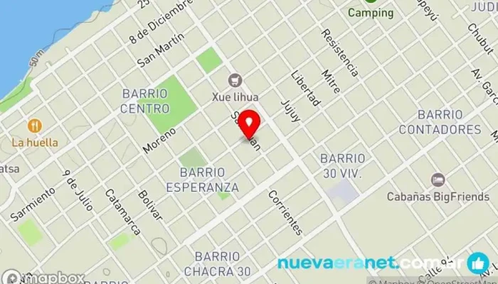 mapa de JR alquileresypesca (jacobo) Alojamiento con servicio en Paso de la Patria