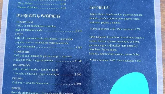 Koos Cafe Y Pasteleria Carta - Río Cuarto