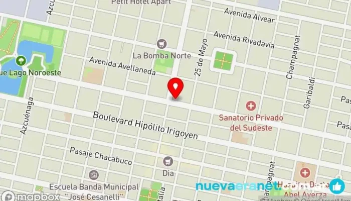 mapa de La Baguette Panadería en Marcos Juárez